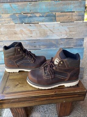 Irish Setter Kittson 83666 6” Steel Safety Toe Brown Leather Work Boots